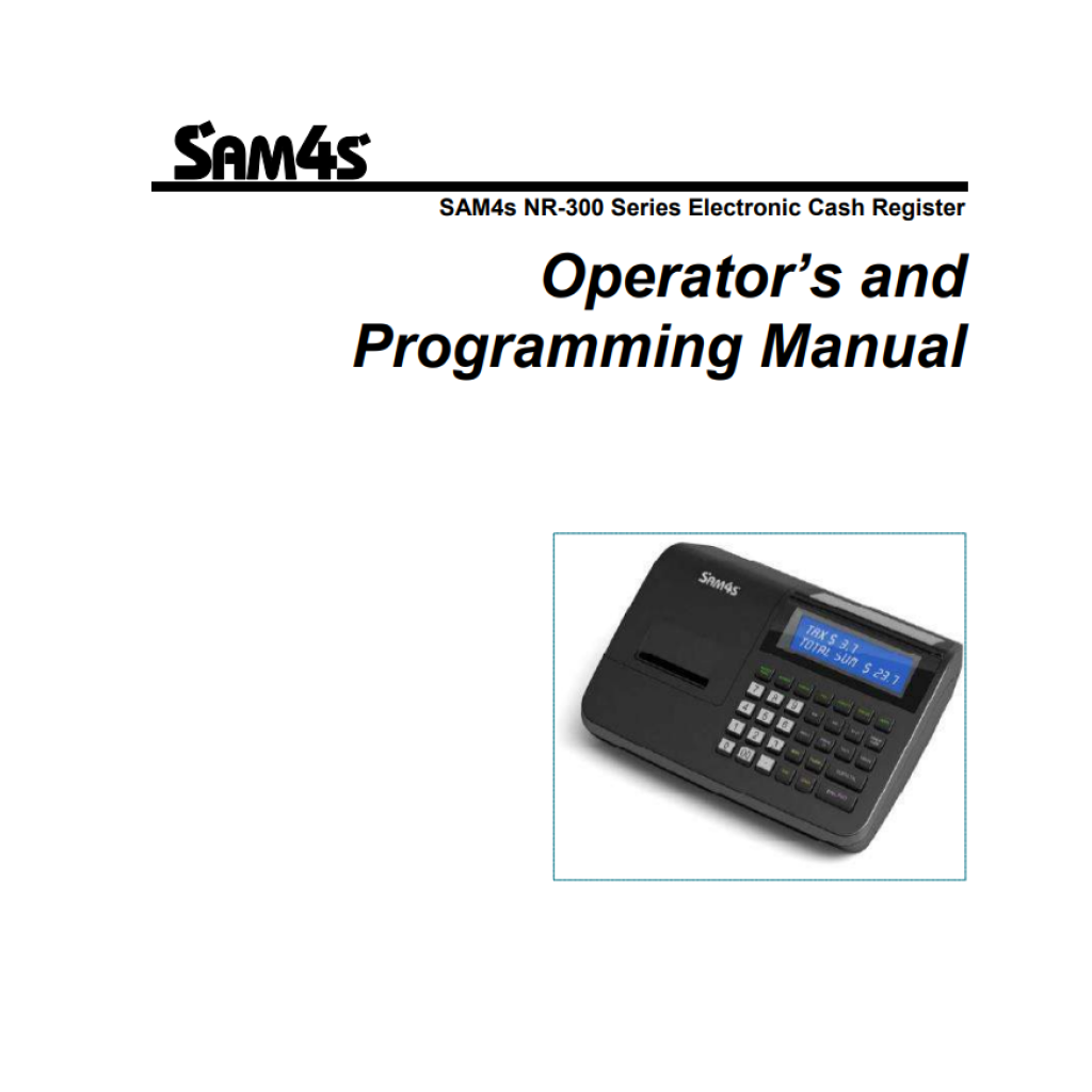 Sam4S NR320 / NR320B Operator's and Programming Manual