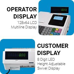 CRG100 White Cash Register Till And Large Drawer