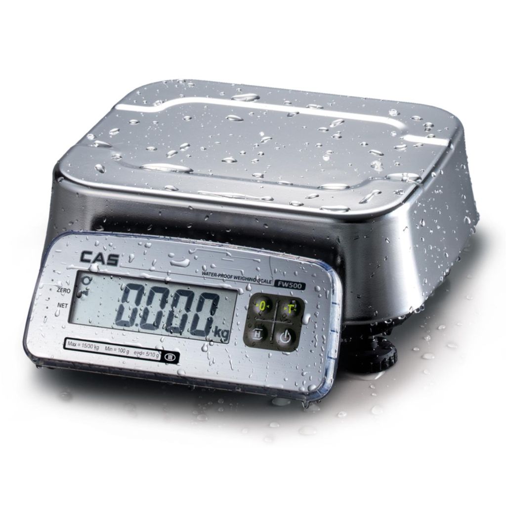 CAS 6kg FW Waterproof Weighing Scale - IP69K Rated. Battery Or Mains Operated