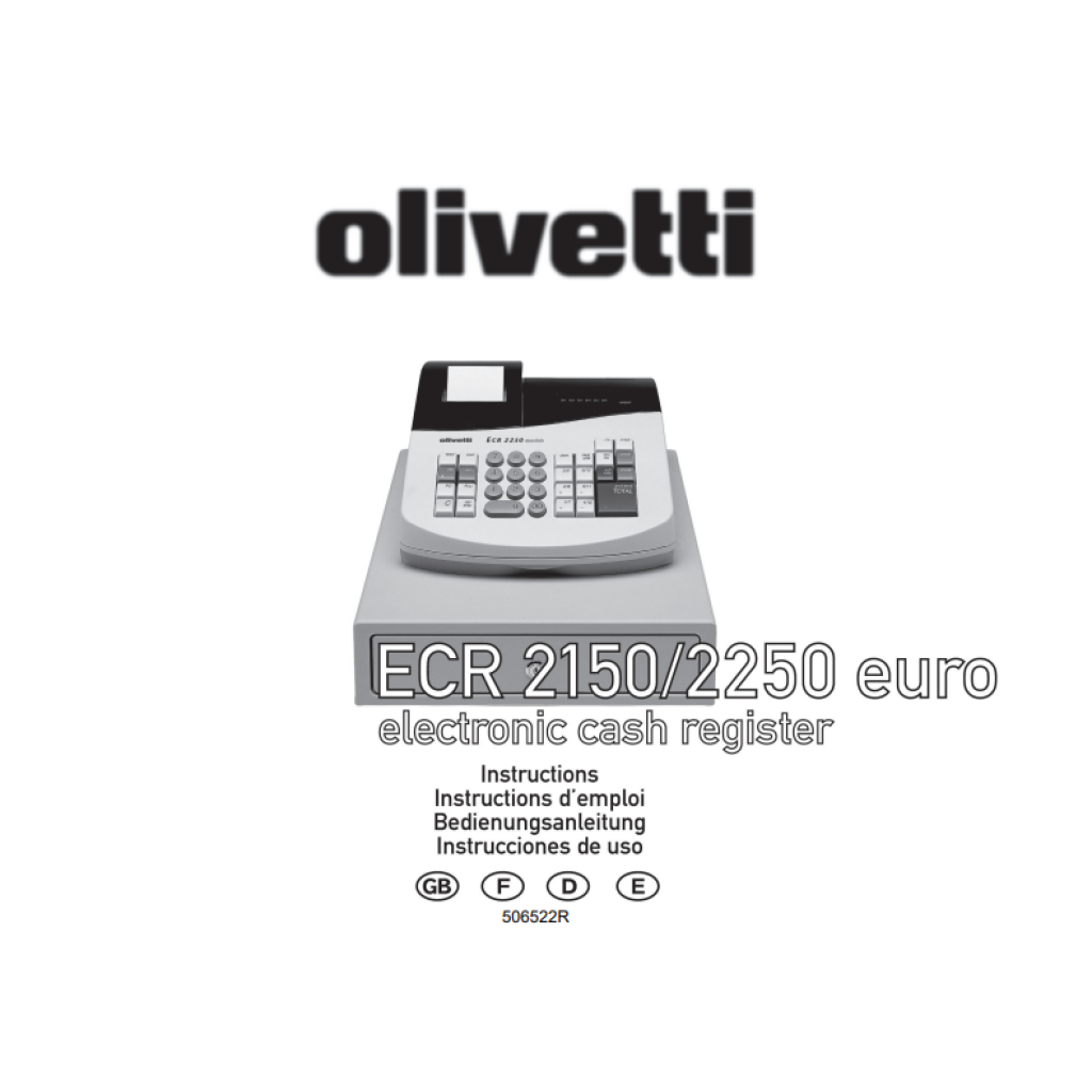 Olivetti ECR2150 / ECR2250 Manual