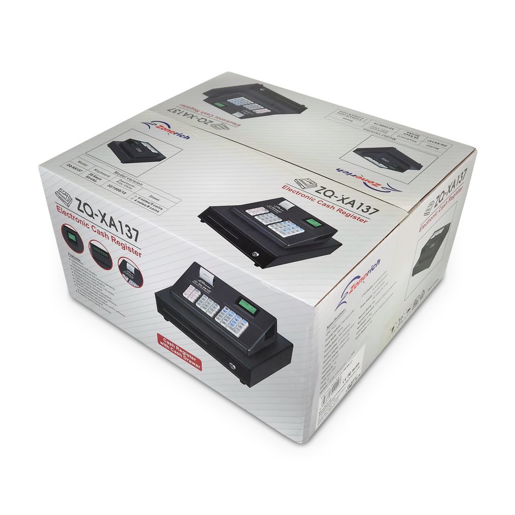 XA137 Basic Cash Register Till Black With Large Drawer