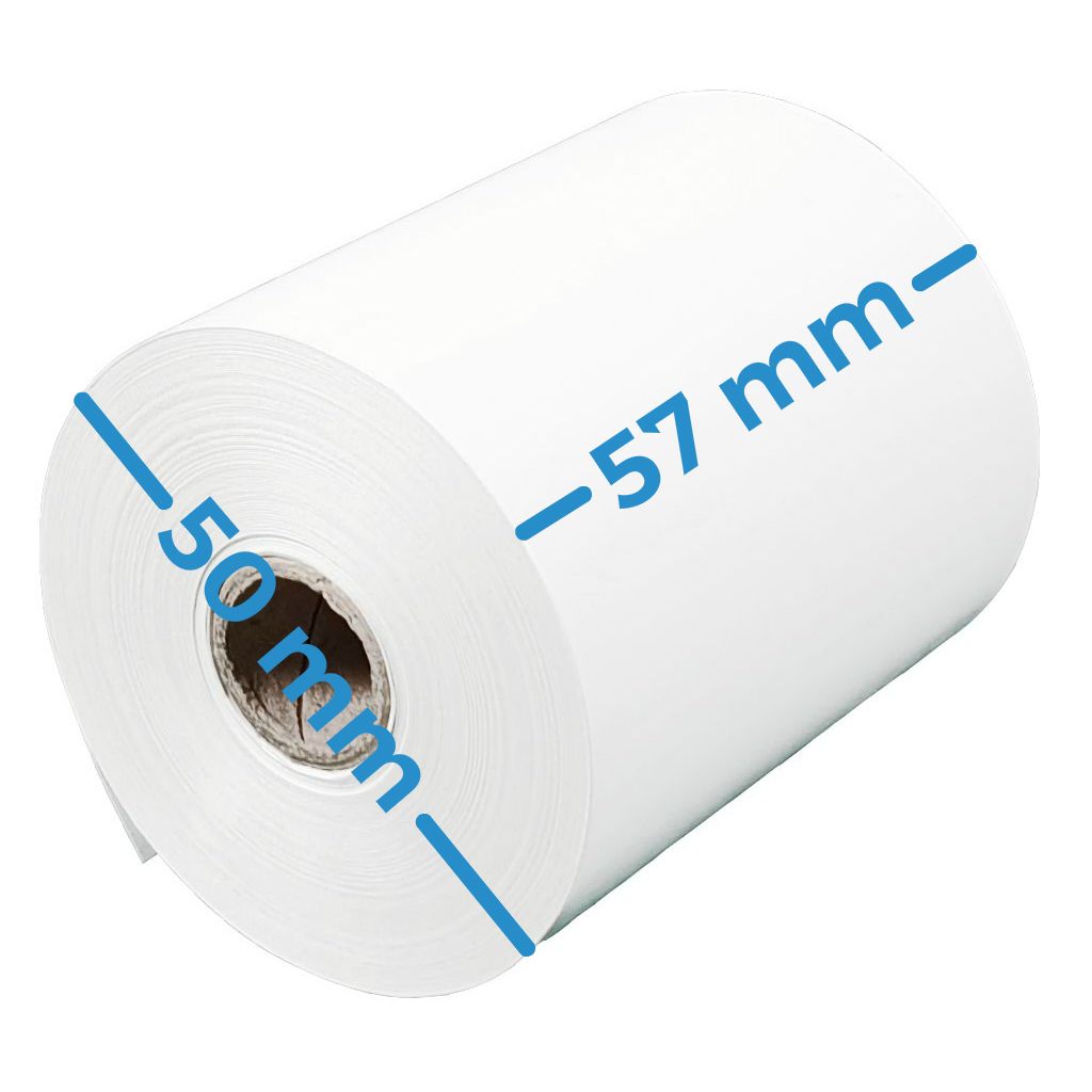 Casio SES2000 Till Rolls (box Of 20) 57mm Wide X 50mm Diameter - 28m Of Paper Per Roll