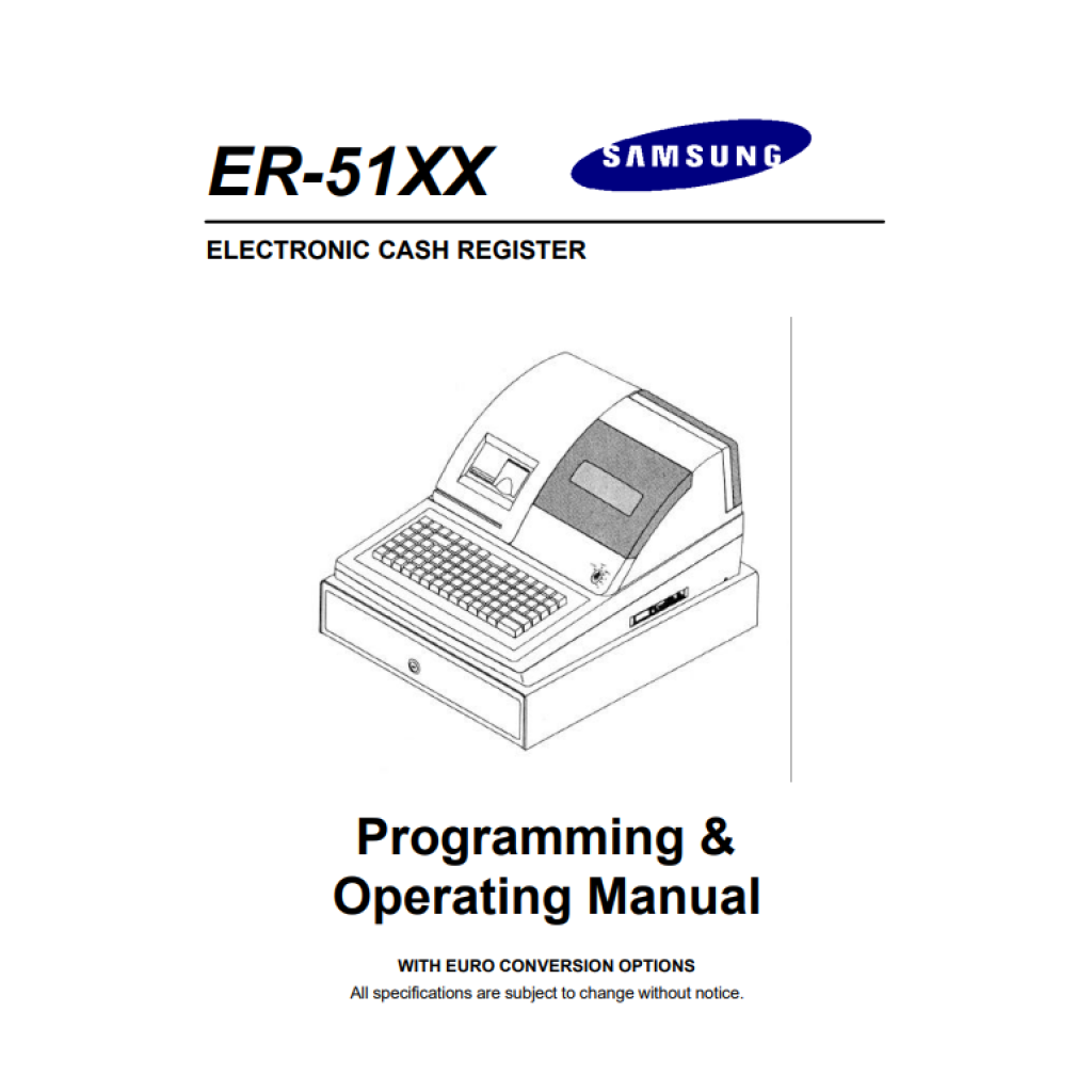 Sam4S ER5100 Programming and Operating Manual