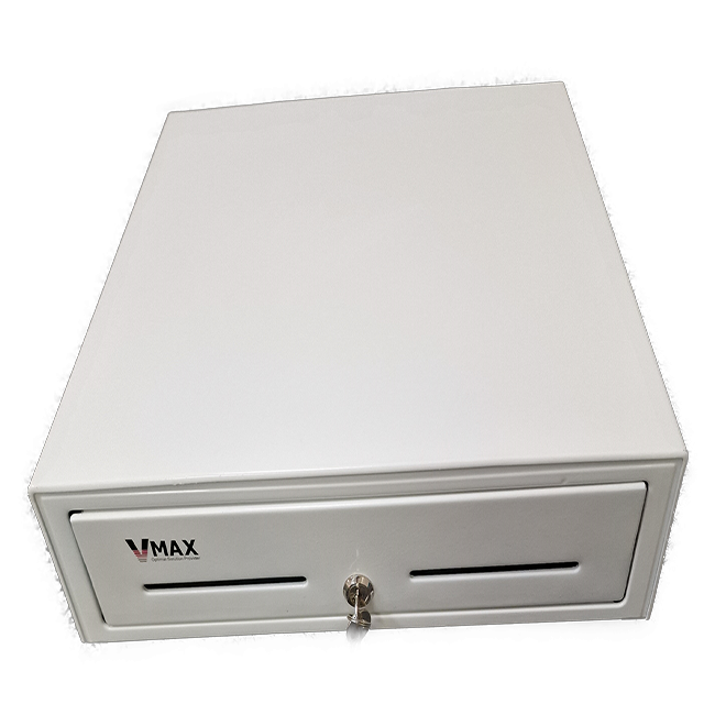 Seconds - VMAX Large Cash Drawer - 24v -5 Notes / 8 Coins - White