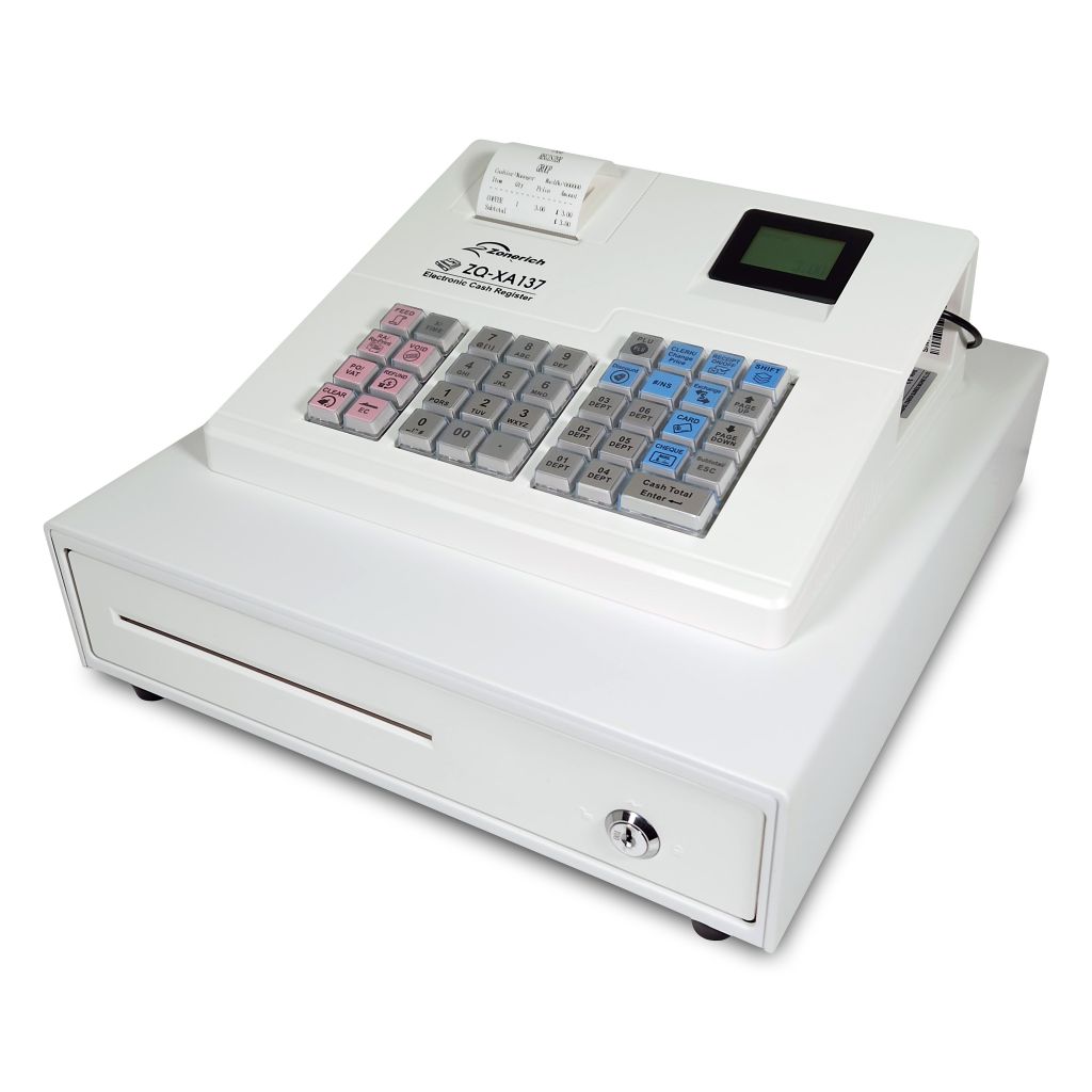 XA137 Basic Cash Register Till White