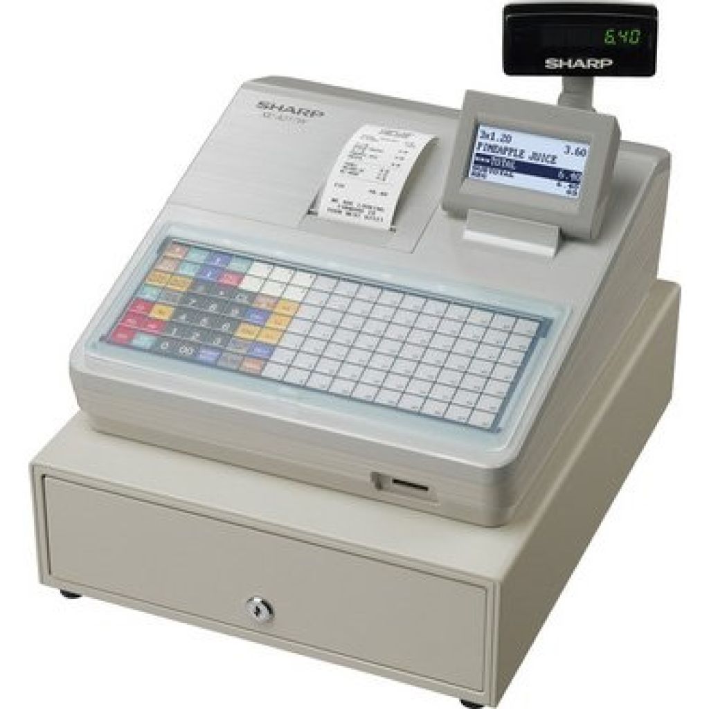 Sharp Cash Register XEA217W White Upgraded With Clerk Interupt