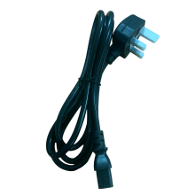 13A UK Plug To IEC C13 Socket Mains (kettle) Lead 5A 1m Black