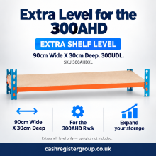 Extra Level for the 300AHD - 90cm Wide X 30cm Deep. 300UDL