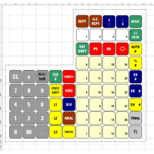 Sharp ERA280 Blank Keyboard Template (in Excel)
