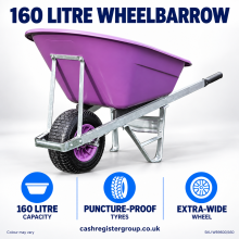 160 Litre Puncture Proof Wheelbarrow