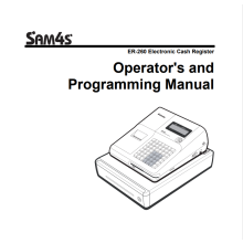 Sam4S ER260 / ER260BEJ Operator's and programming Manual