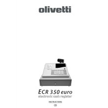Olivetti ECR350 Instruction Manual