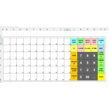 Sam4s NR520F Blank Keyboard Template (in Excel)