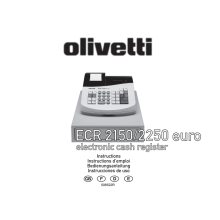 Olivetti ECR2150 / ECR2250 Manual