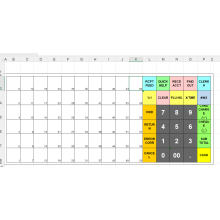 Sam4s NR510F Blank Keyboard Template (in Excel)