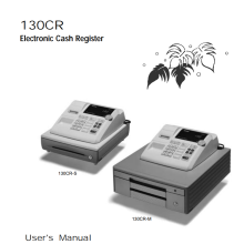 Casio 130CR Instruction Manual