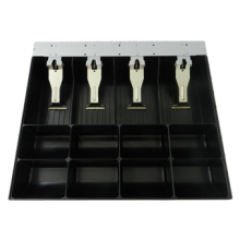 Casio Cash Drawer Insert. 4 Notes, 8 Coins, Fits Se, Tk, Te,Qt Series.
