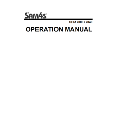 Sam4S SER7000 Operation Manual
