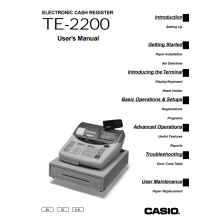 Casio TE2200 User Manual