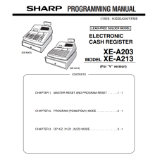Sharp XEA203 Programming Manual