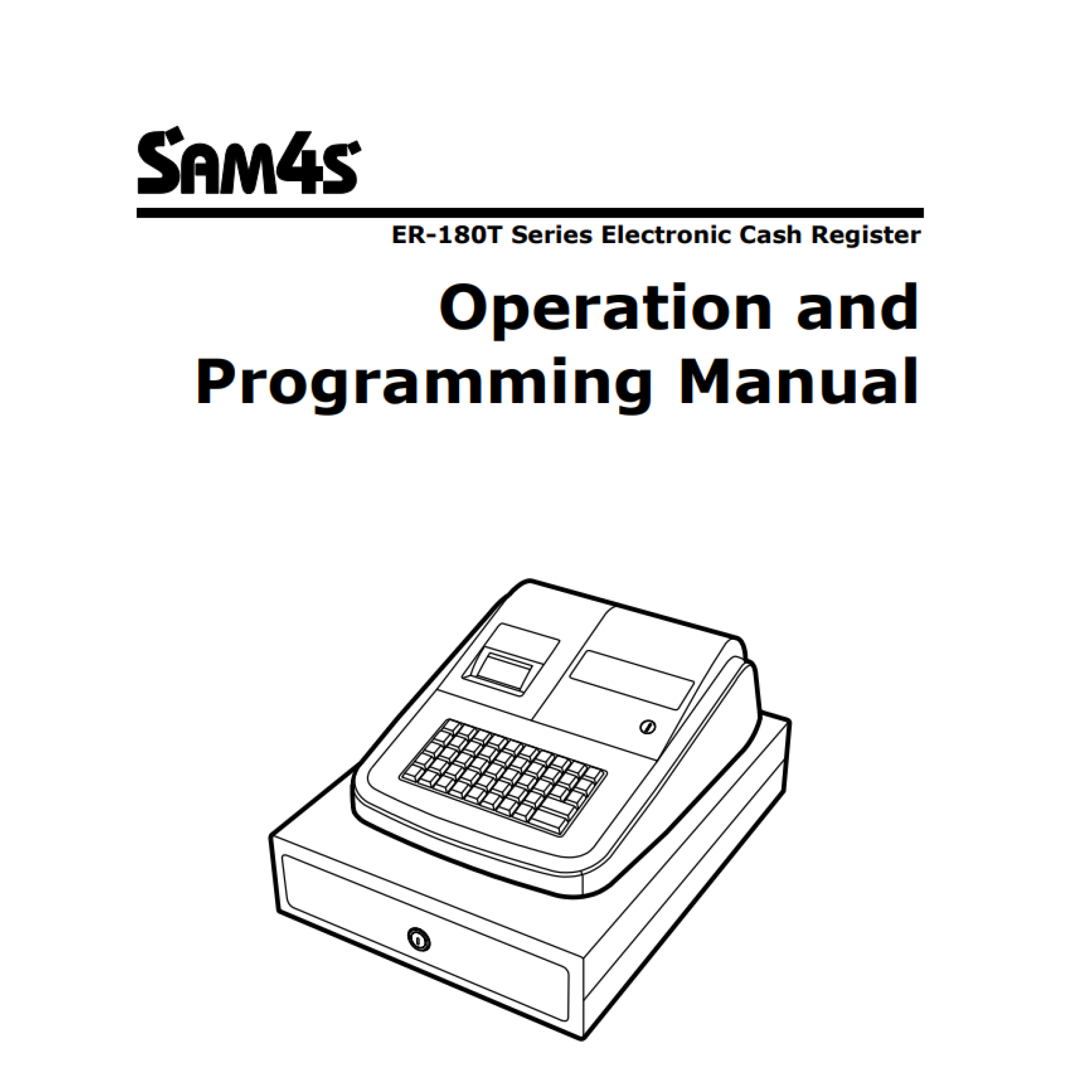 Sam4S ER180T Operation and Programming Manual