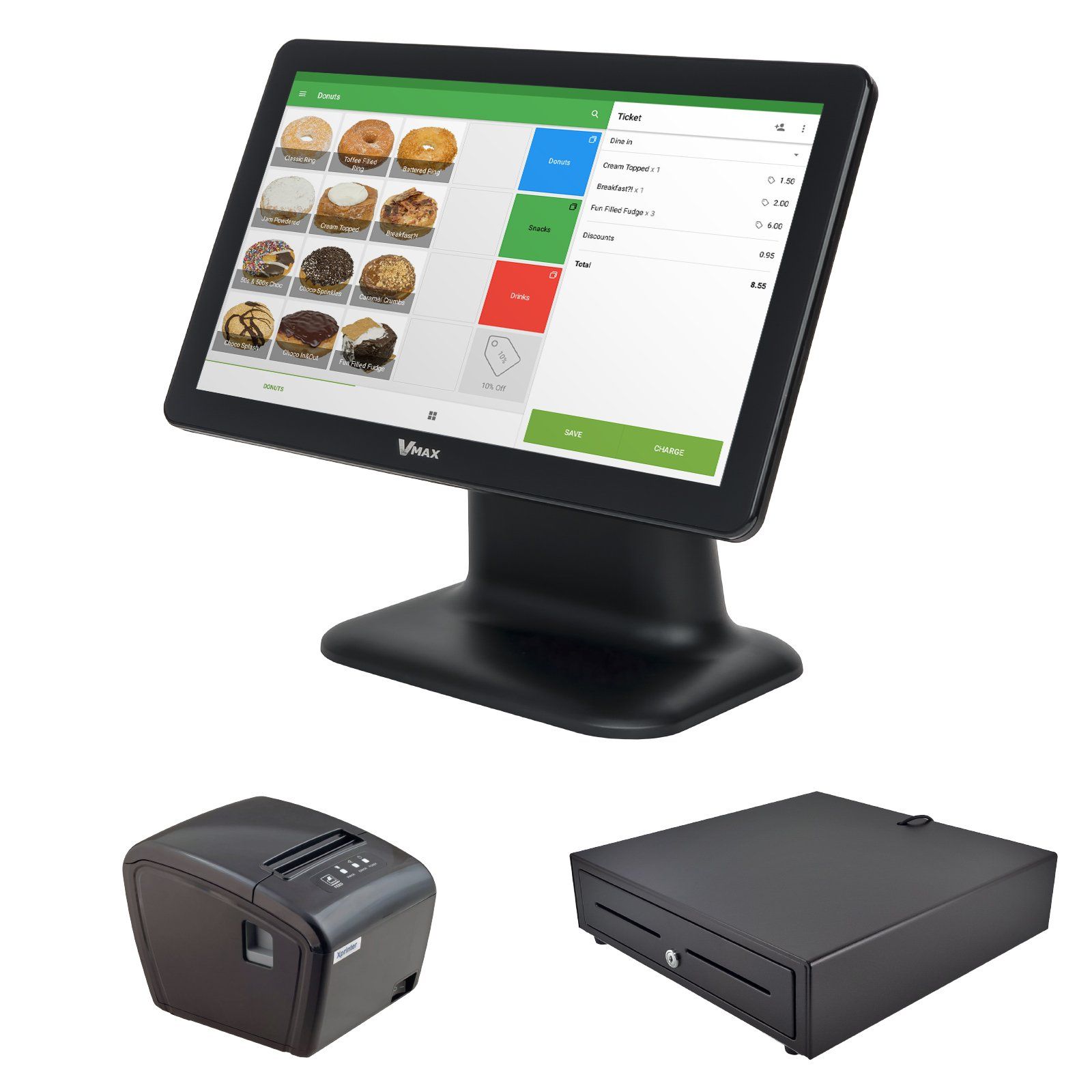 Loyverse POS Bundle – Terminal, Printer, Cash Drawer, Free Software & Card Payments