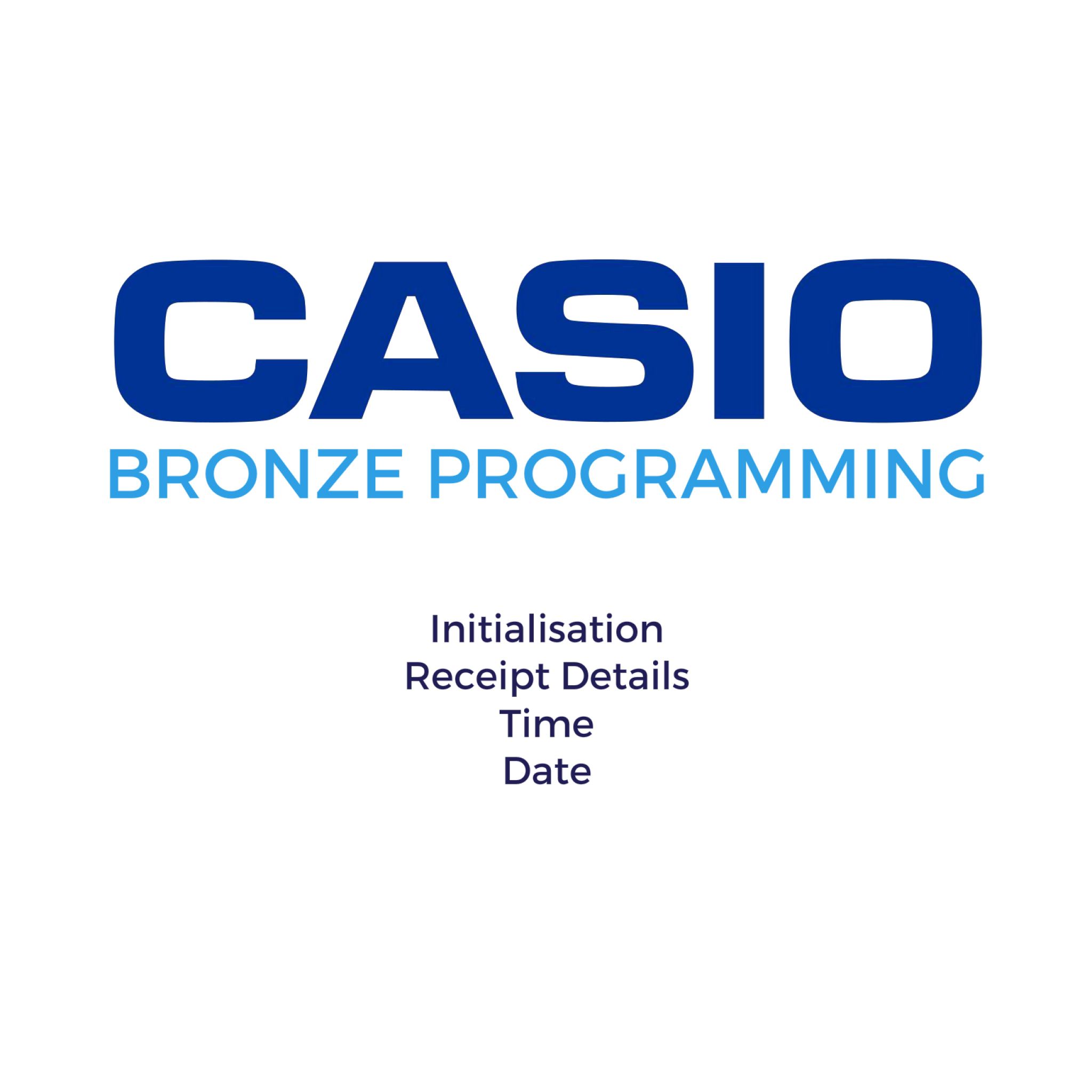 Receipt Header, Date & Time Bronze Programming