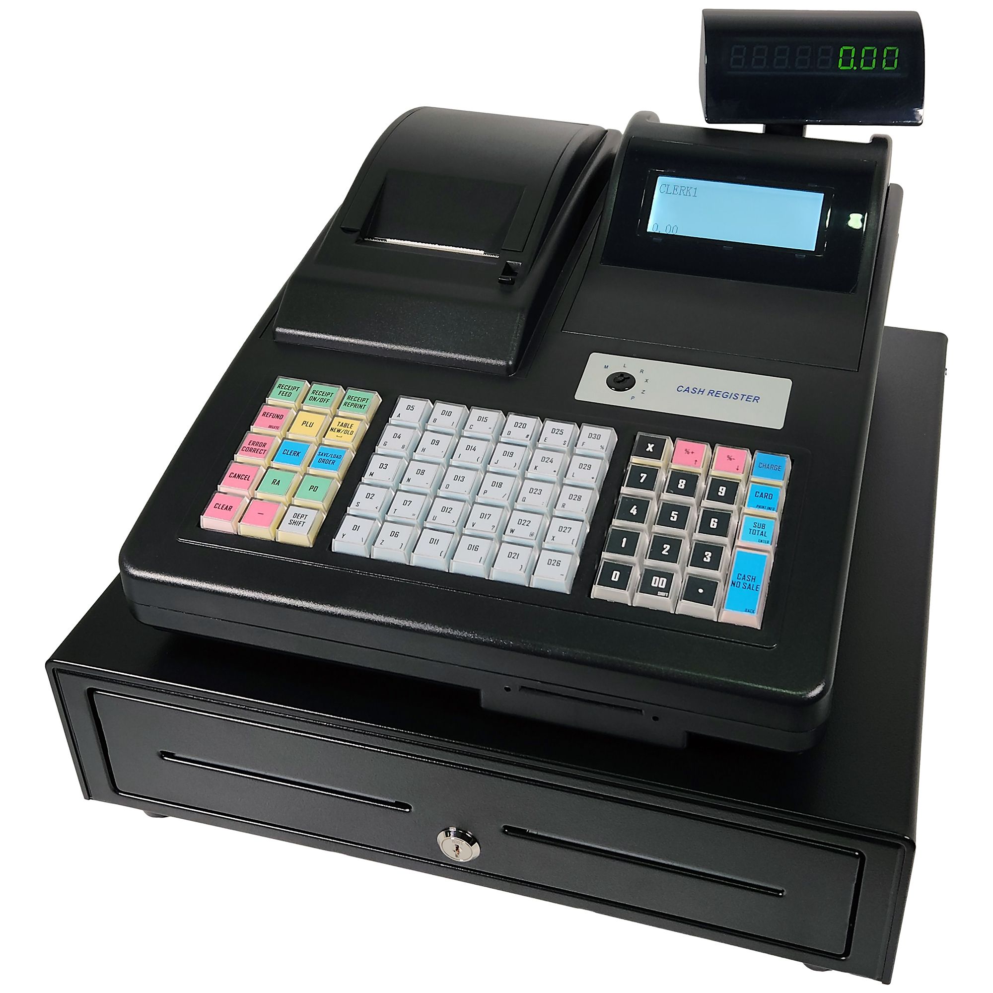 X-Display - CRG500 Black Cash Register And Large Drawer. Serial 374476