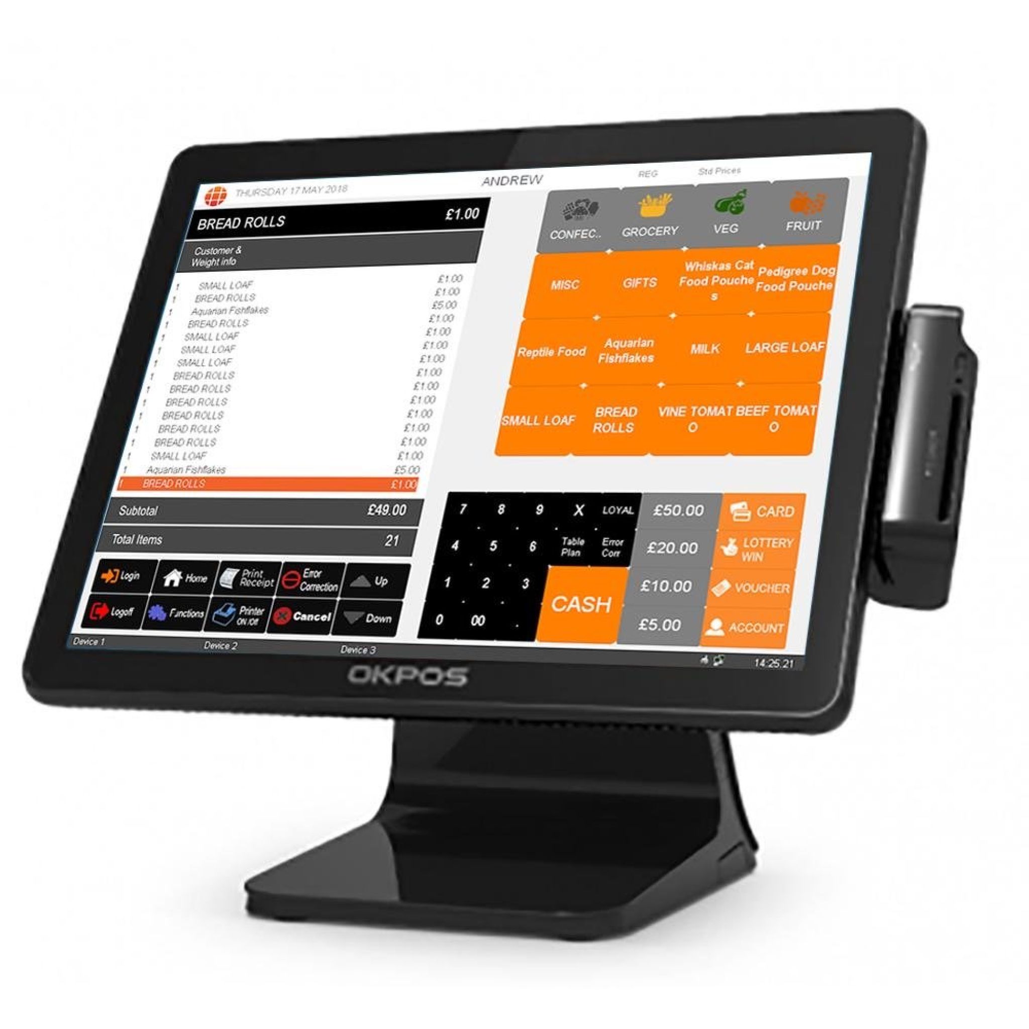 OKPOS Optimus Nova 15" Windows EPOS Terminal