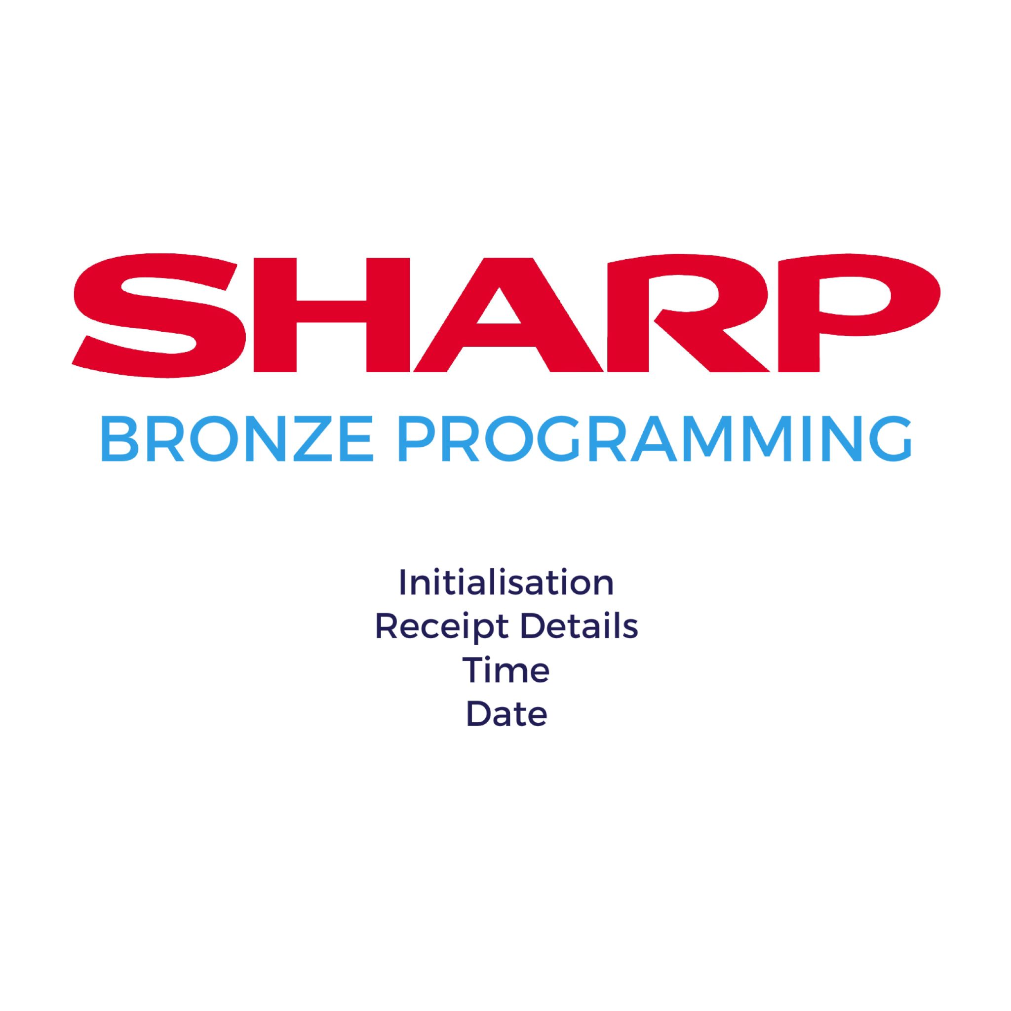 Receipt Header, Date And Time Bronze Programming