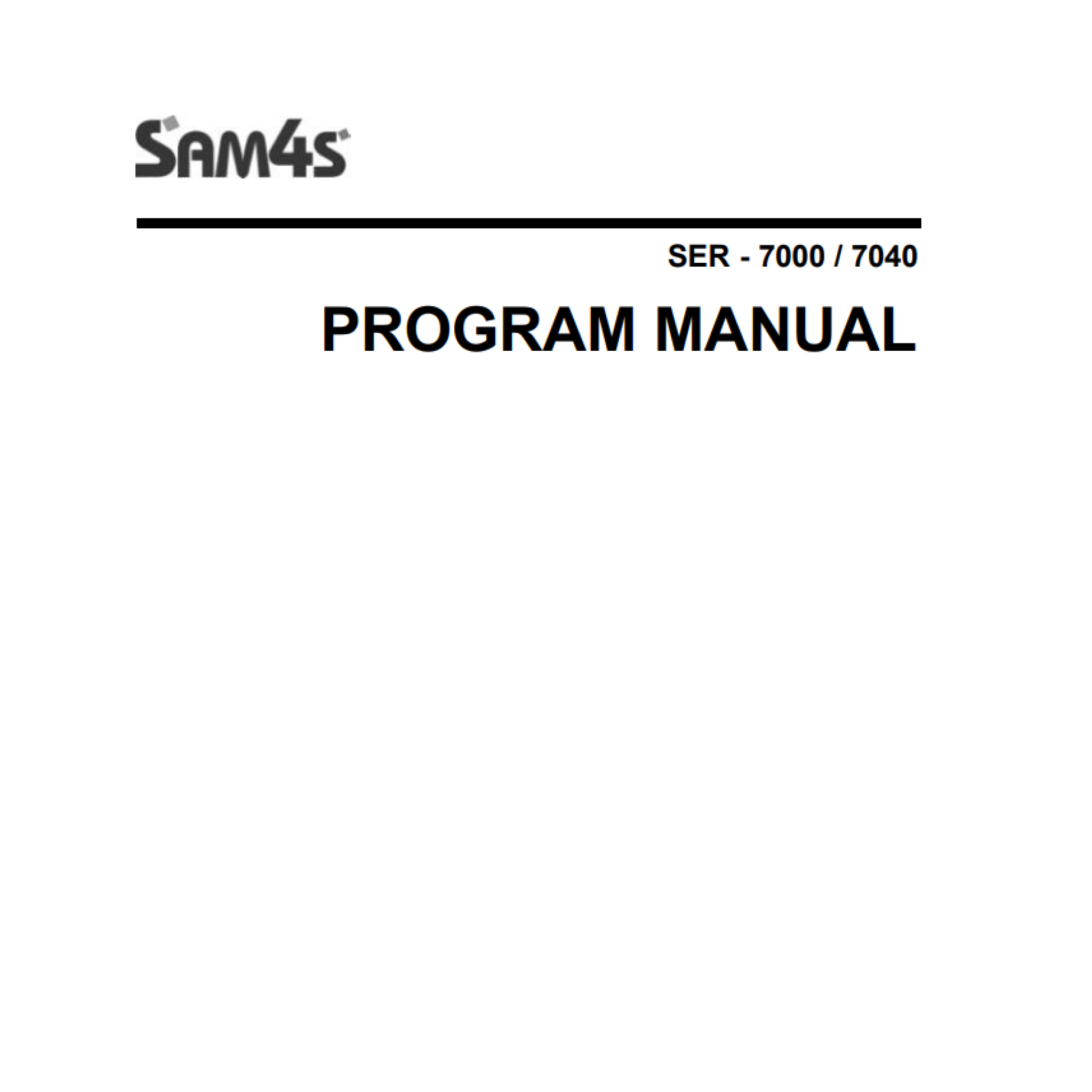 Sam4S SER7000 Program Manual