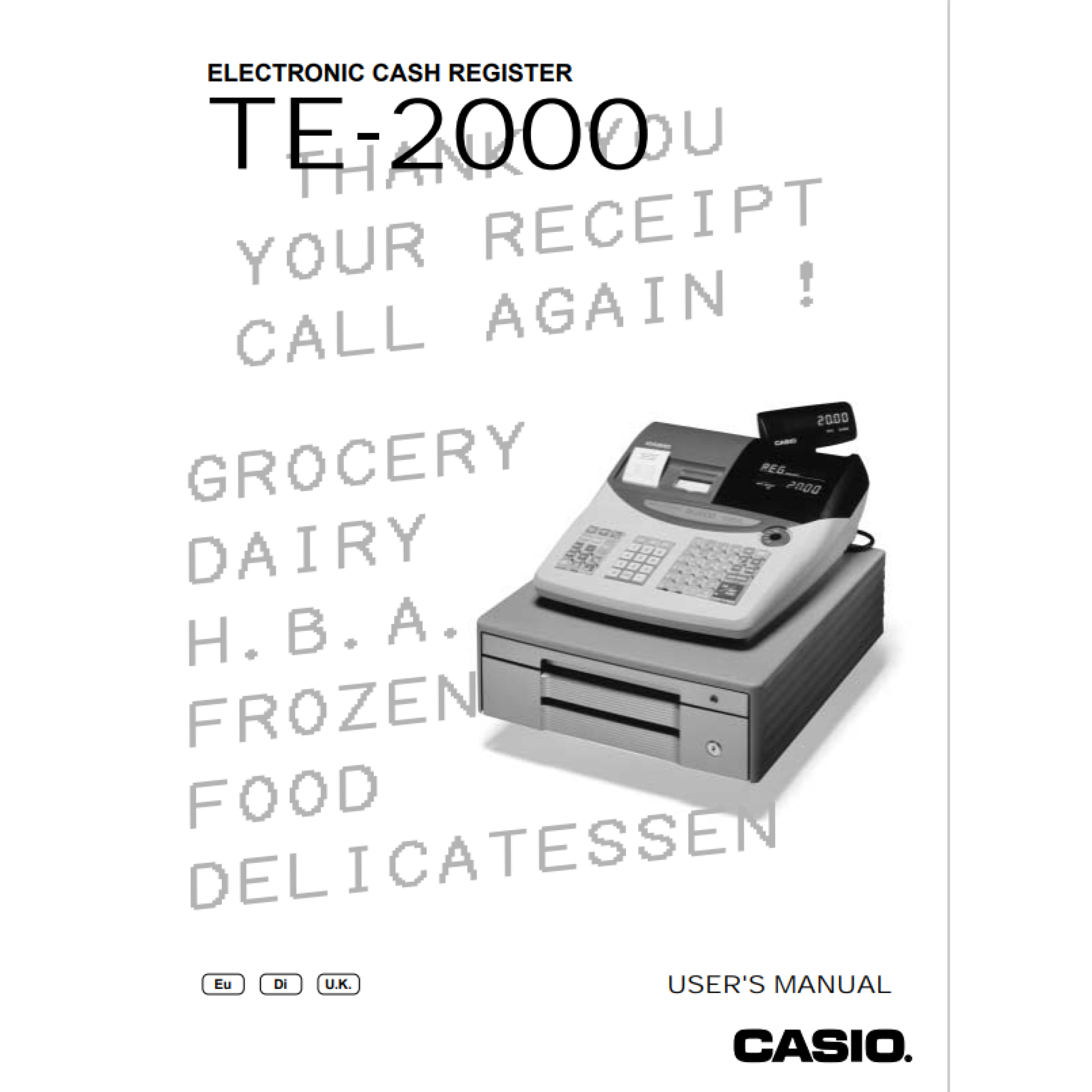 Casio TE2000 User Manual