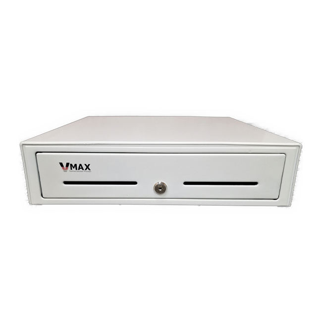 Seconds - VMAX Large Cash Drawer - 24v -5 Notes / 8 Coins - White