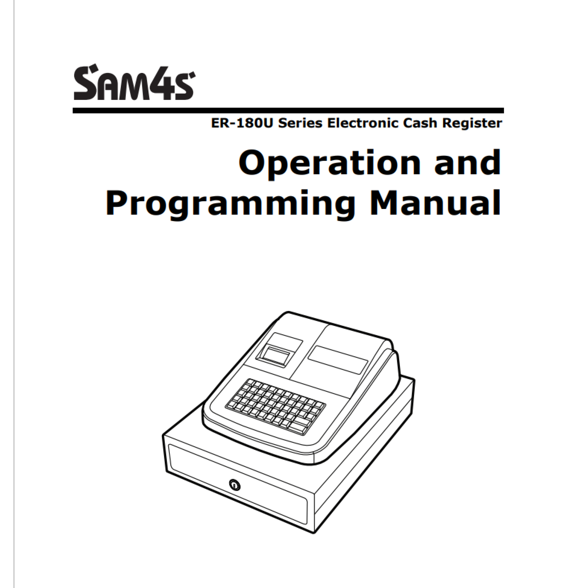 Sam4S ER180US / ER180UL Operation Manual