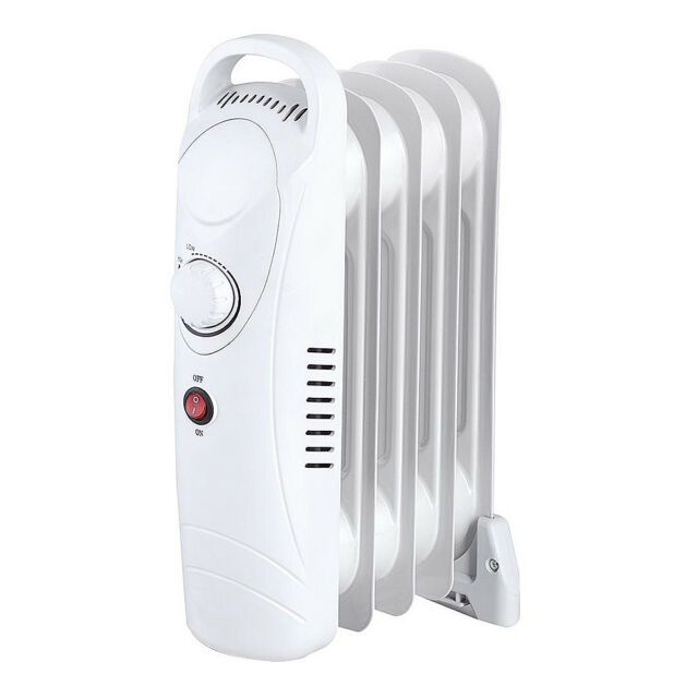 5 Fin 650W Oil Filled Radiator, White